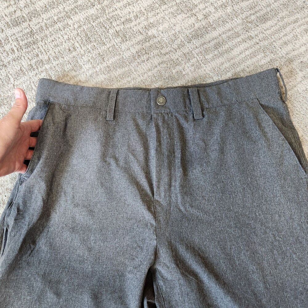 Coolibar men's Sun Protection Avalos Travel Pants Heather Gray size 36 x 30 - Picture 4 of 10